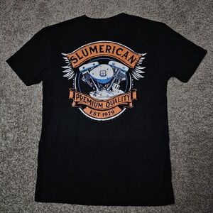 Slumerican Made Mens T-Shirt Yelawolf Black Size Medium Engine